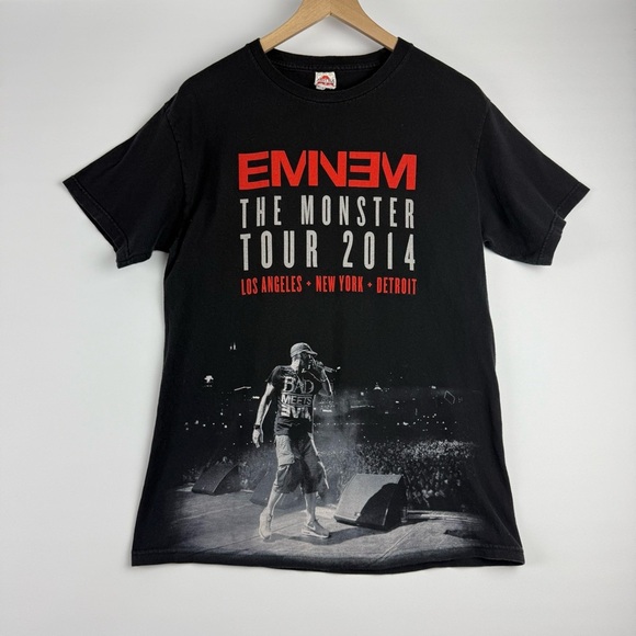 Eminem Men’s M Black Graphic Tee – 2014 Monster Tour Alstyle - Picture 1 of 5